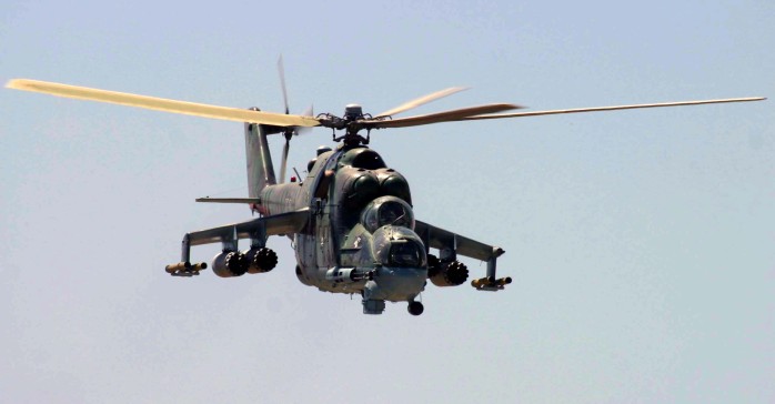 Russian made Afghan attack helicopter